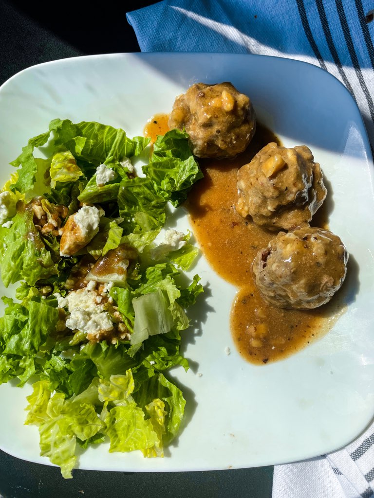 The Best Oven-Baked Whole30 Meatballs and Gravy