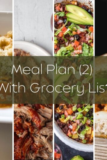 Meal Plan (2) With Grocery List