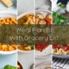 Meal Plan 5 With Grocery List
