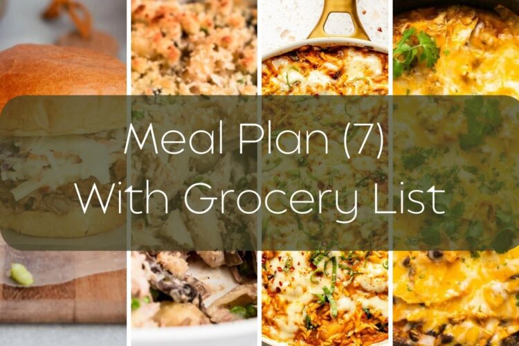 Meal Plan 7 With Grocery List