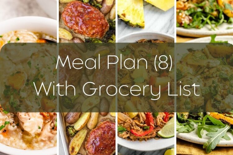 Meal Plan (8) With Grocery List