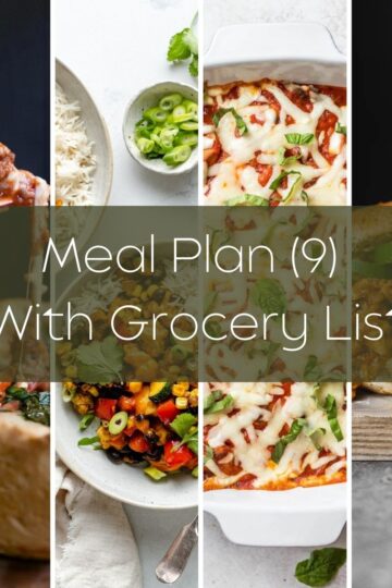 Meal Plan (9) With Grocery List